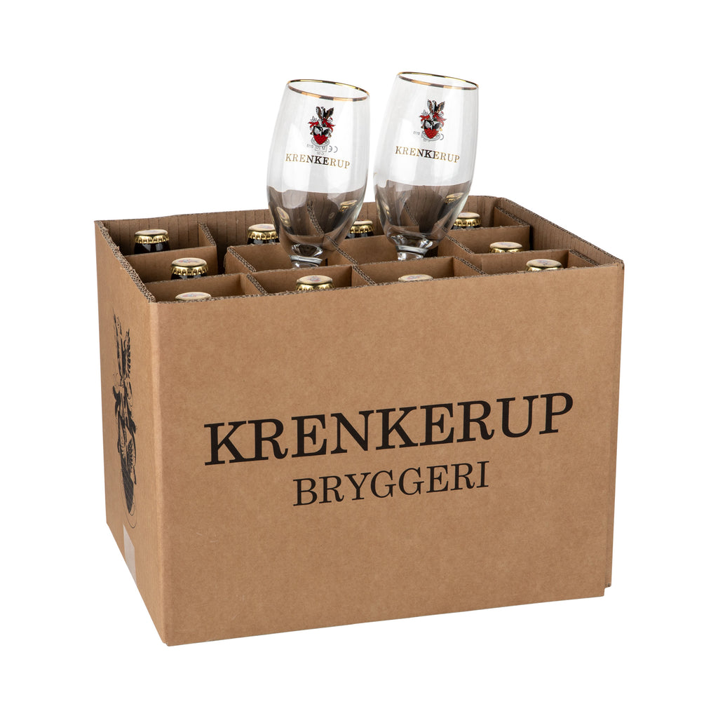 Smagekasse – 10 flasker + 2 glas